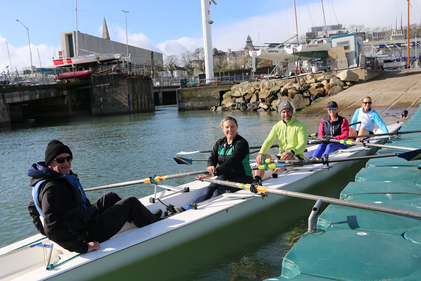 Crew launching from the RSGYC slipway